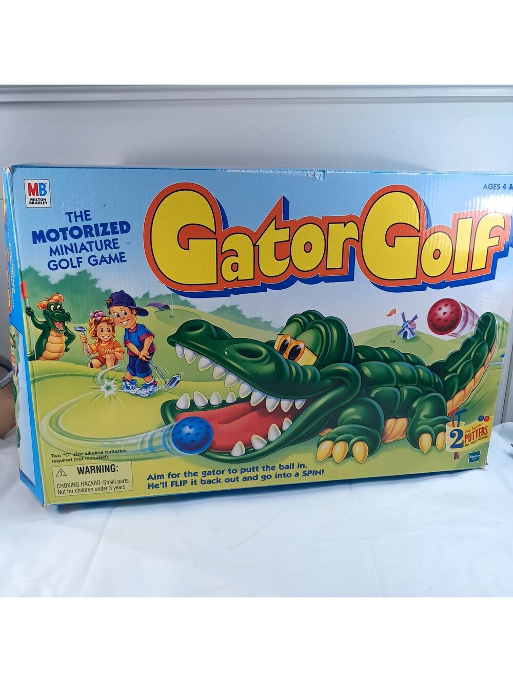 Milton Bradley Gator Golf Game empty Box ONLY 1998 replacement part Vintage READ